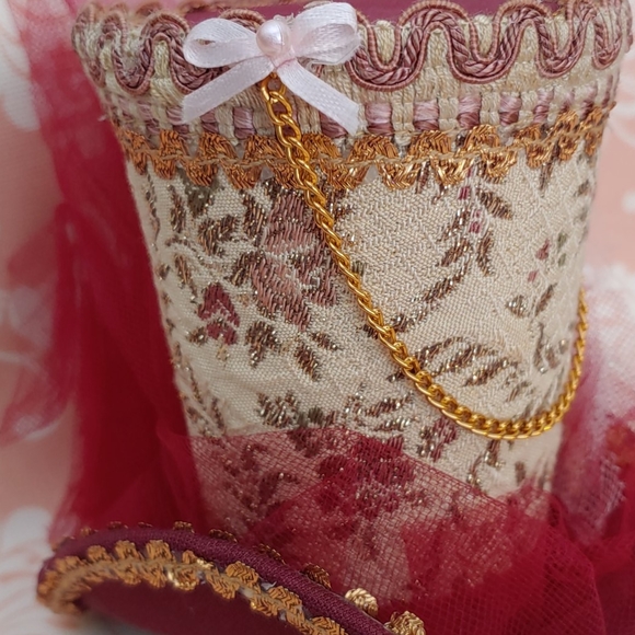 Maroon and pink fascinator main image 8